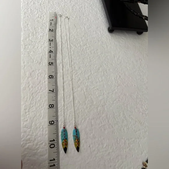 Handcrafted Feather Pendant Necklace - Picture 3 of 7